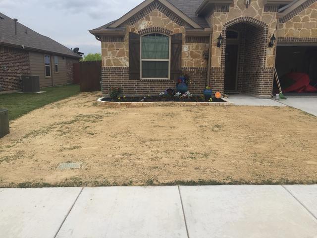 Sand Leveling a person driving a lawn mower